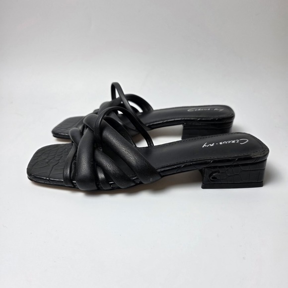 Woman's Circus NY by Sam Edelman Black Croc Sandals Size 6 Scuffs See Pics #0387 - Picture 2 of 9